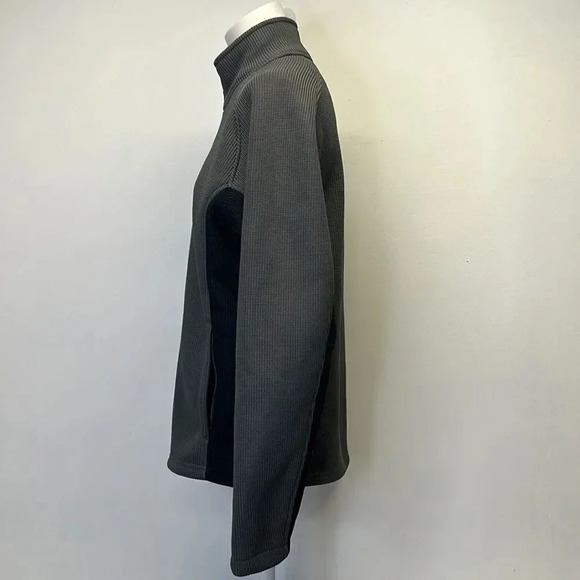 Spyder Foremost Jacket Coat Heavy Weight Core Sweater Full Zip Gray Black Small - Picture 7 of 11
